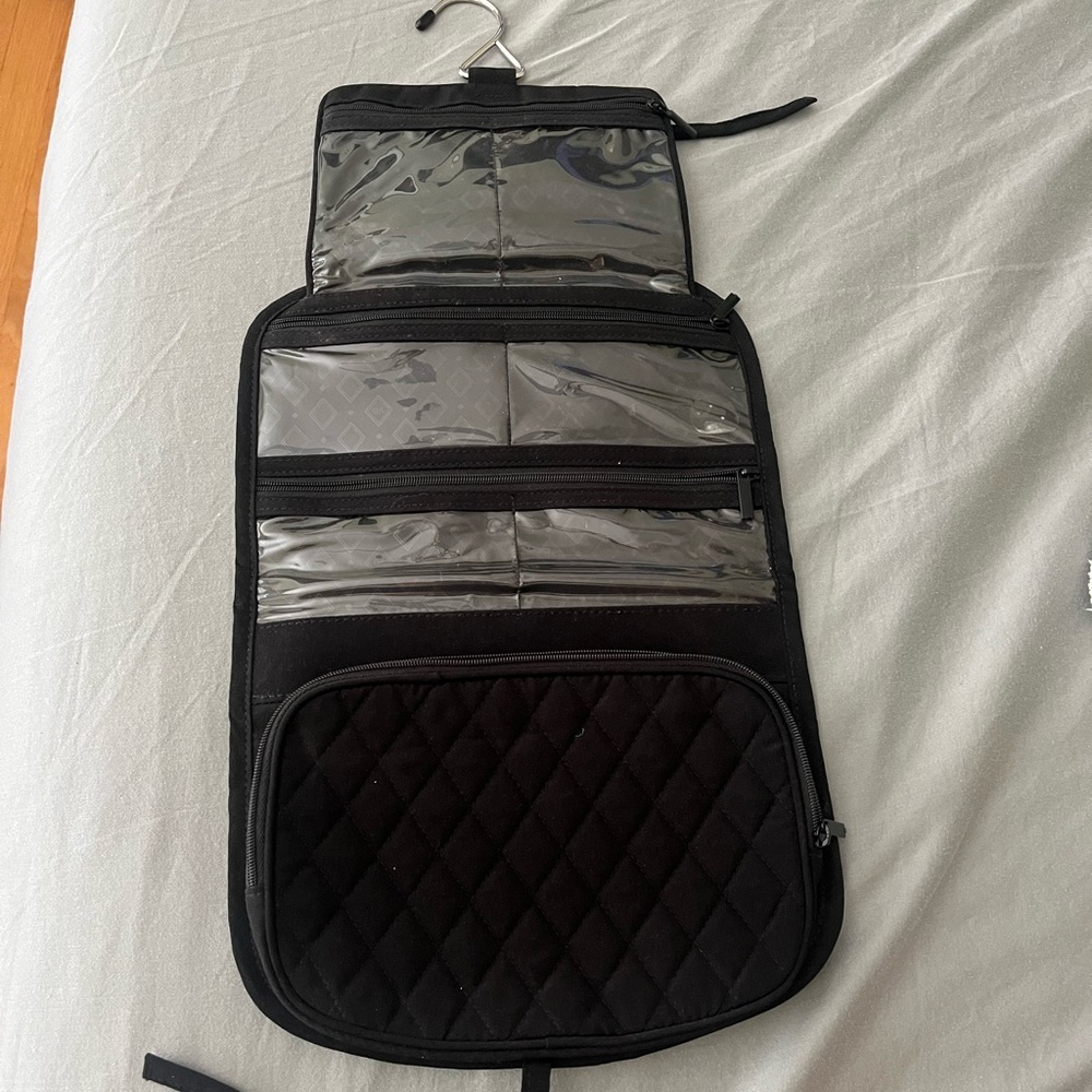 Vera Bradley Black Quilted Hanging travel bag